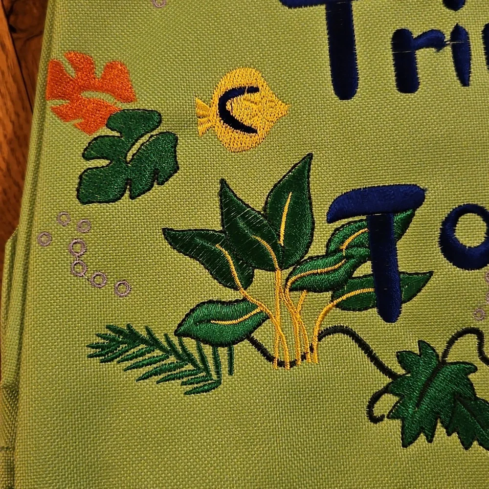 Trinidad & Tobago Green Drawstring Bag New Fish Tropical Backpack - Picture 3 of 8